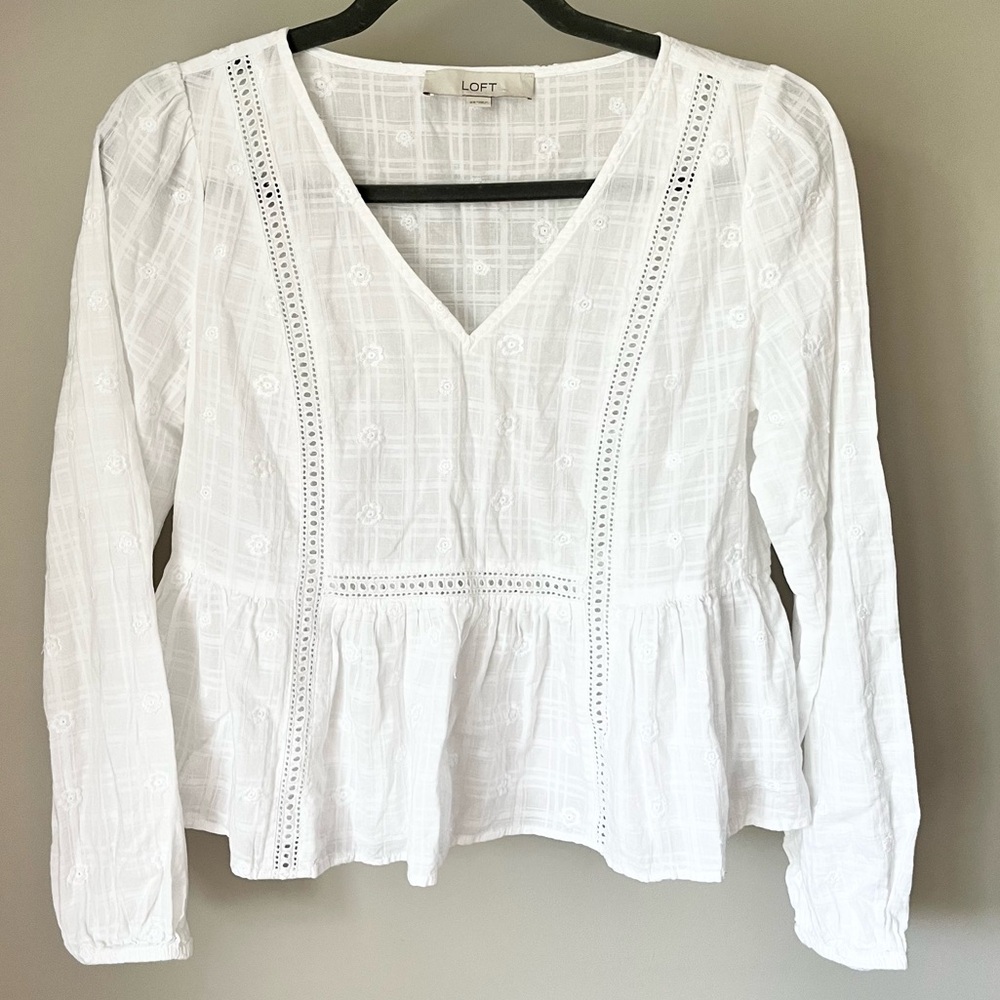 LOFT Eyelet Blouse